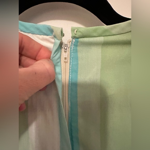 VINTAGE - 1940s striped dress with matching belt - Size S (4/6) - Picture 5 of 7